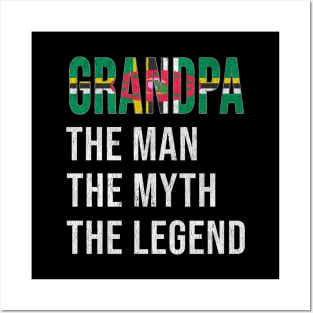 Grand Father Dominican Grandpa The Man The Myth The Legend - Gift for Dominican Dad With Roots From  Dominica Posters and Art